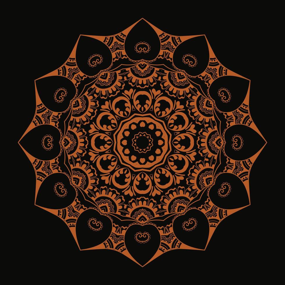 creativo vector dorado floral mandala antecedentes modelo