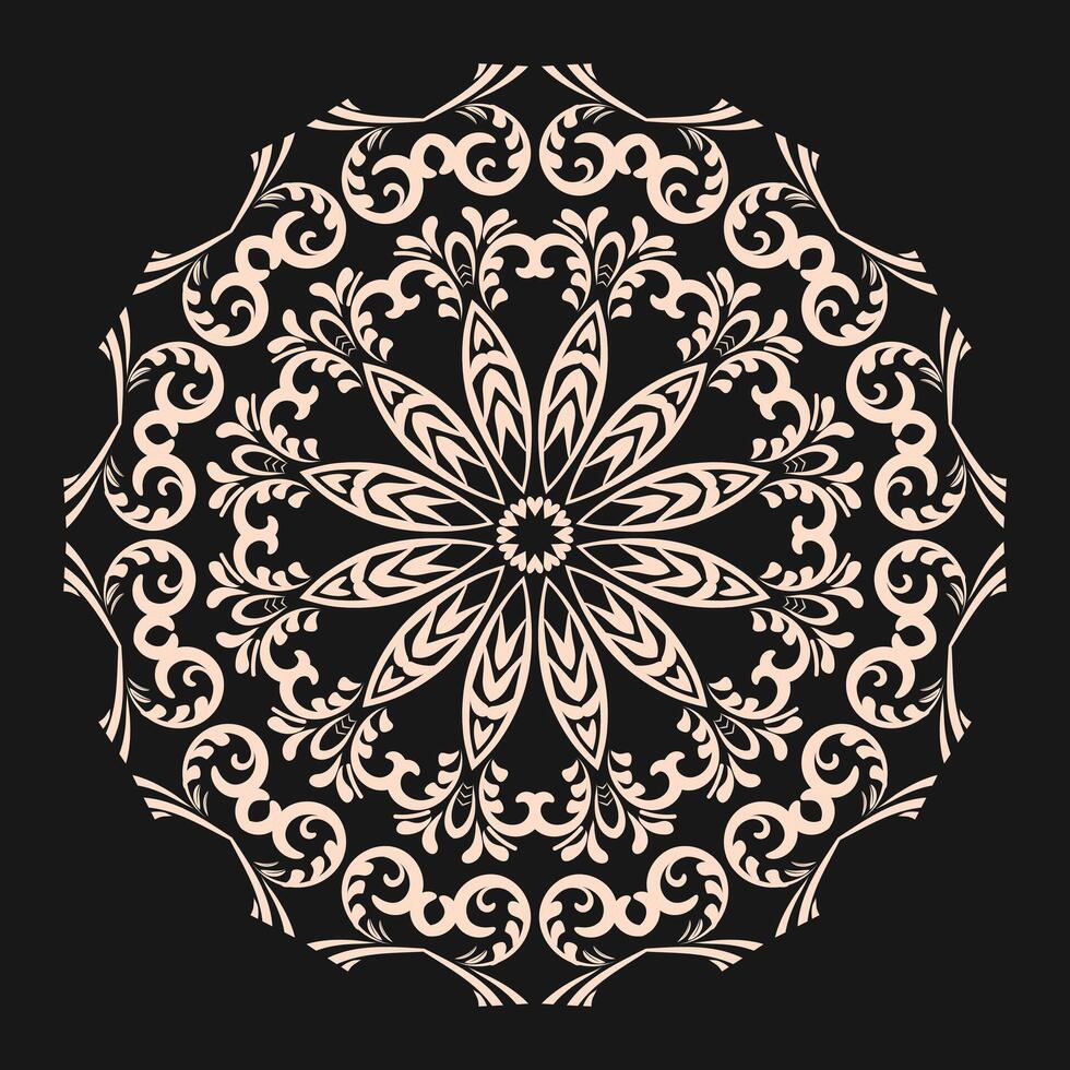 Creative vector golden floral arabic mandala background template
