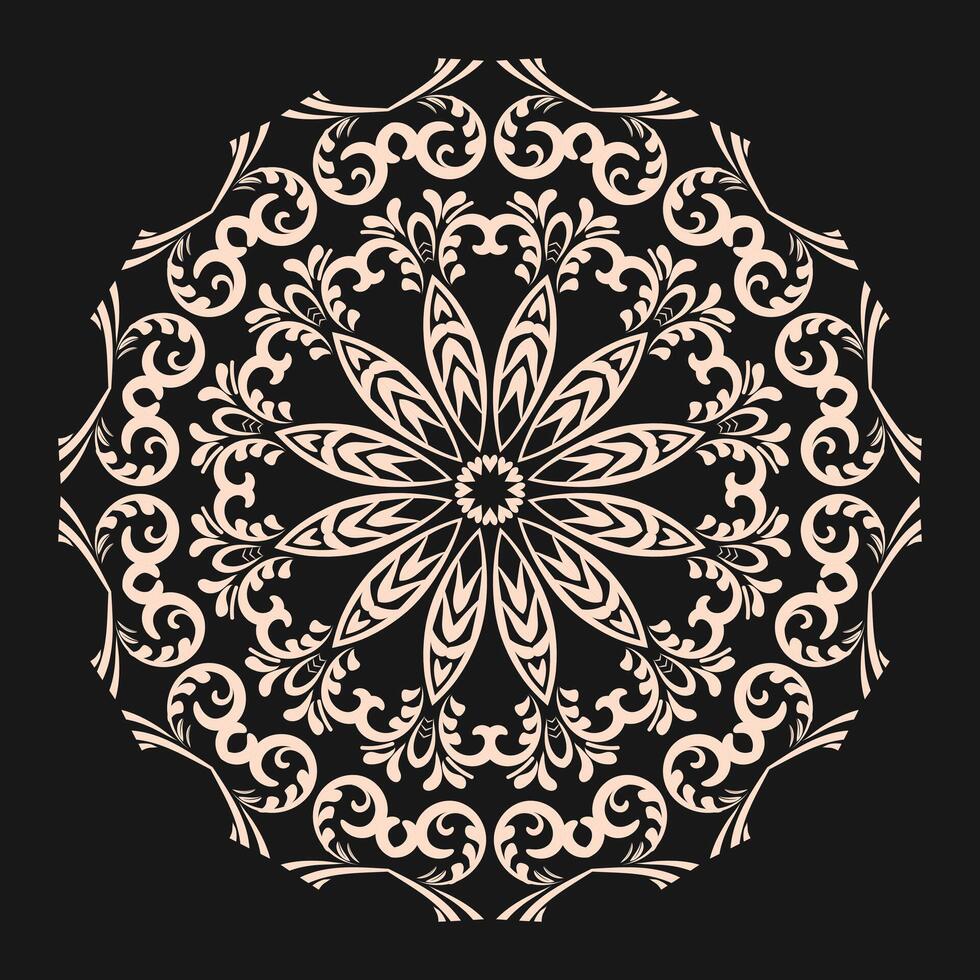 creativo vector dorado floral Arábica mandala antecedentes modelo