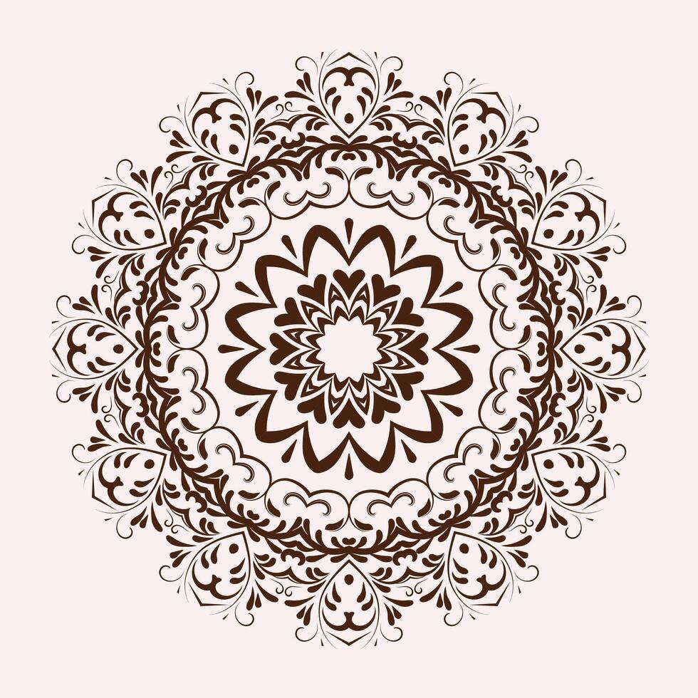 Creative vector golden floral arabic mandala background template
