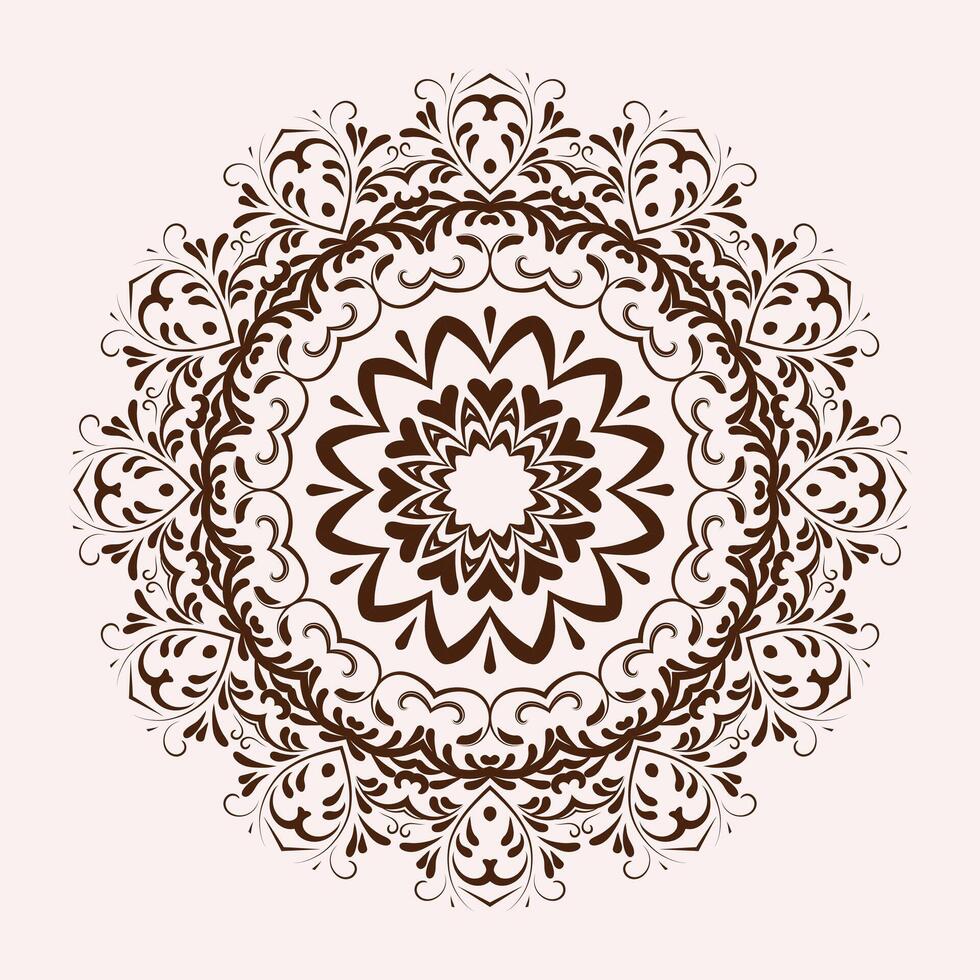 Creative vector golden floral arabic mandala background template