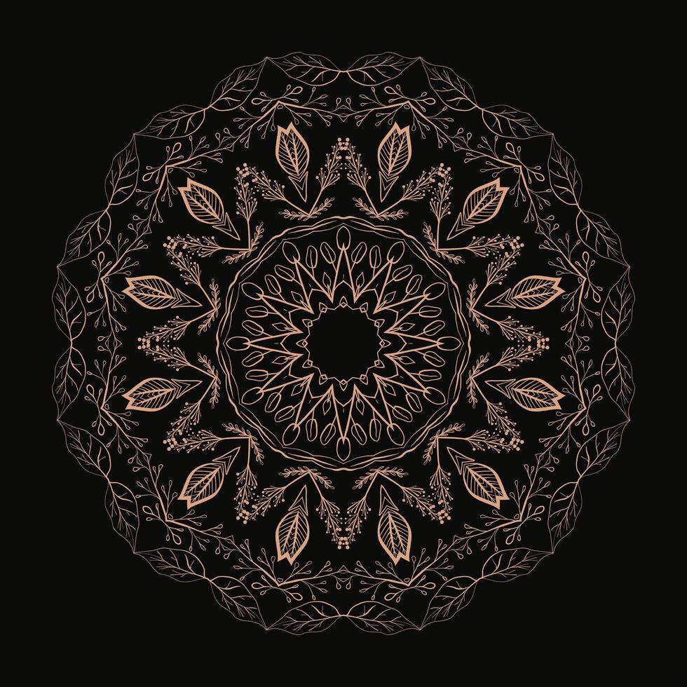 creativo vector dorado floral mandala antecedentes modelo