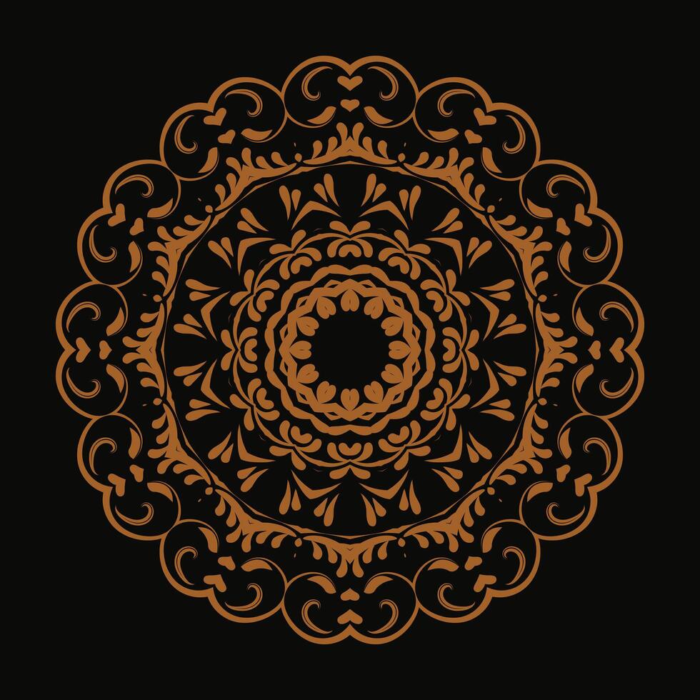 Creative vector golden floral arabic mandala background template