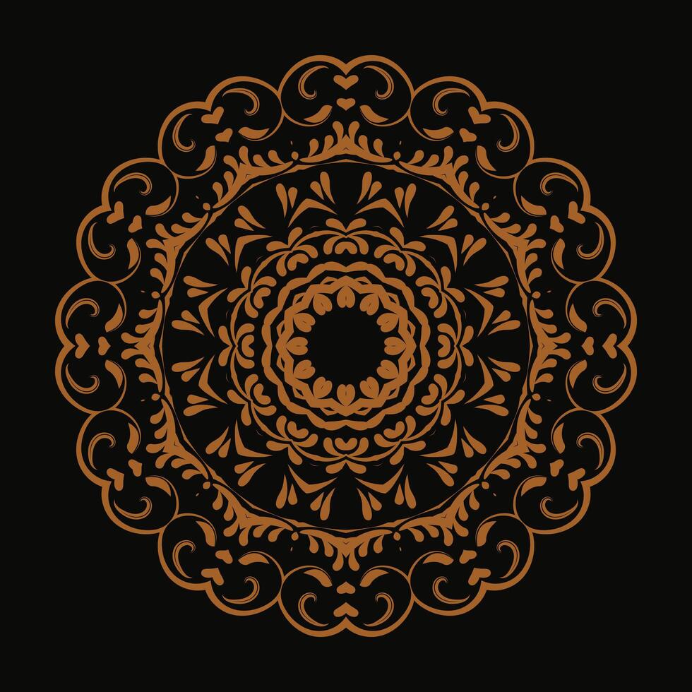 Creative vector golden floral arabic mandala background template