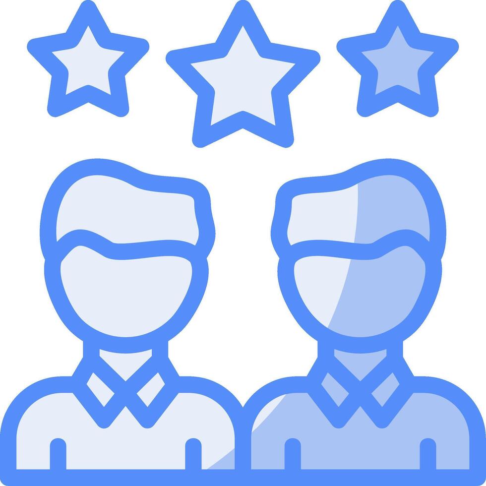 Team Member Line Filled Blue Icon vector