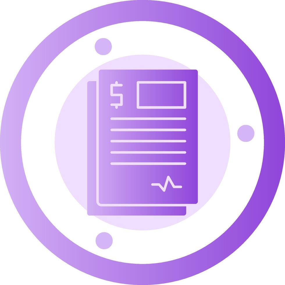 Contract Glyph Gradient Icon vector