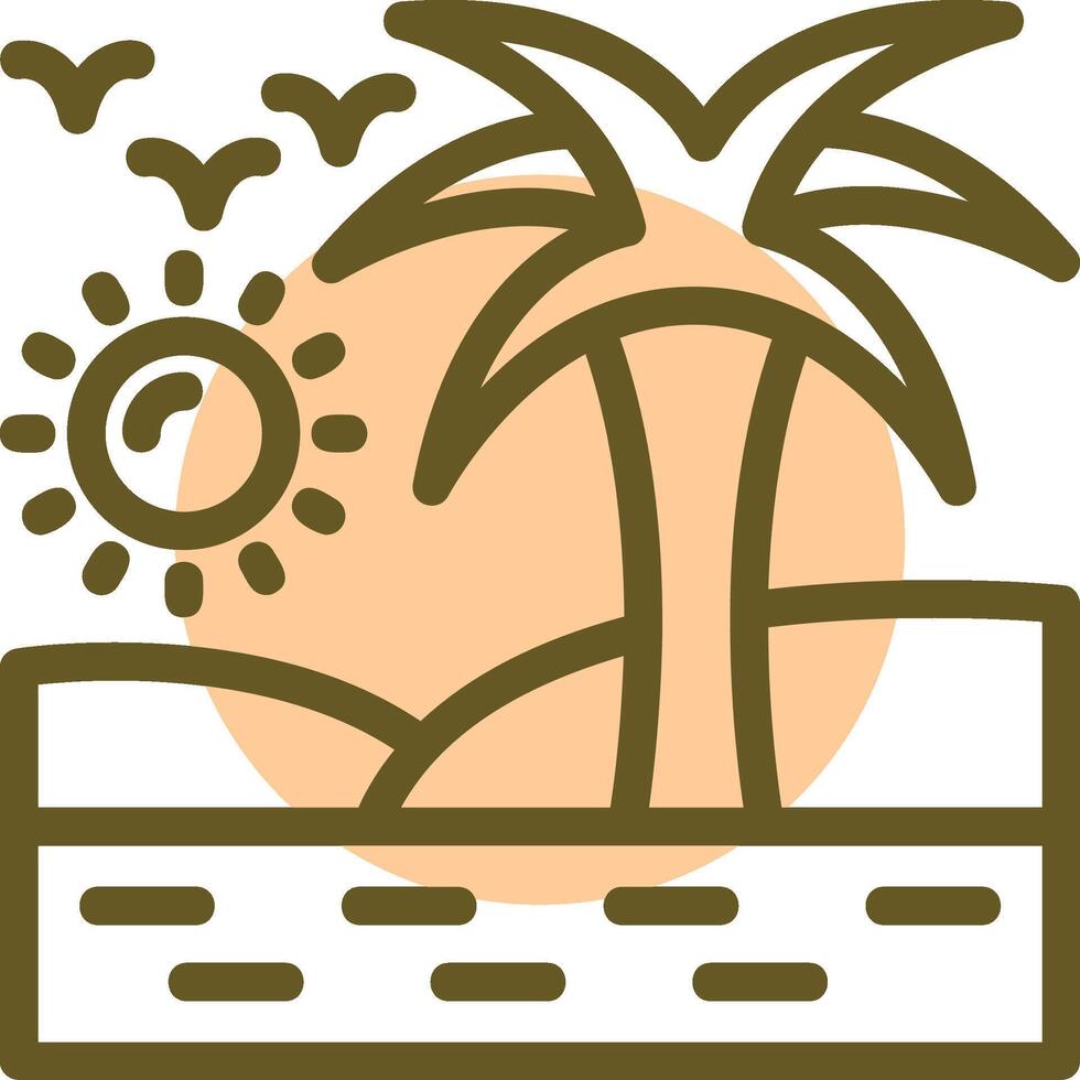 Oasis Linear Circle icon vector