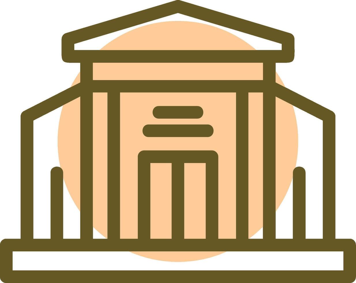 Museum Linear Circle icon vector
