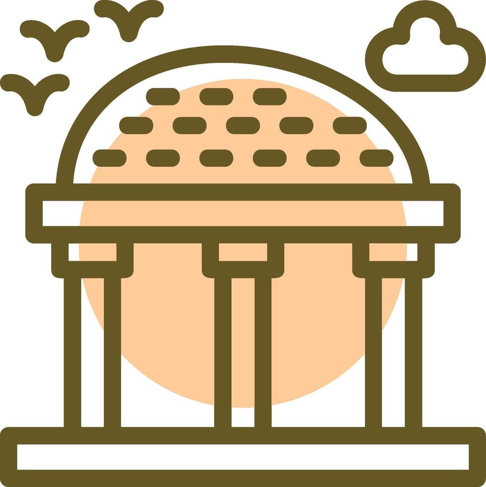 Esplanade Linear Circle icon vector