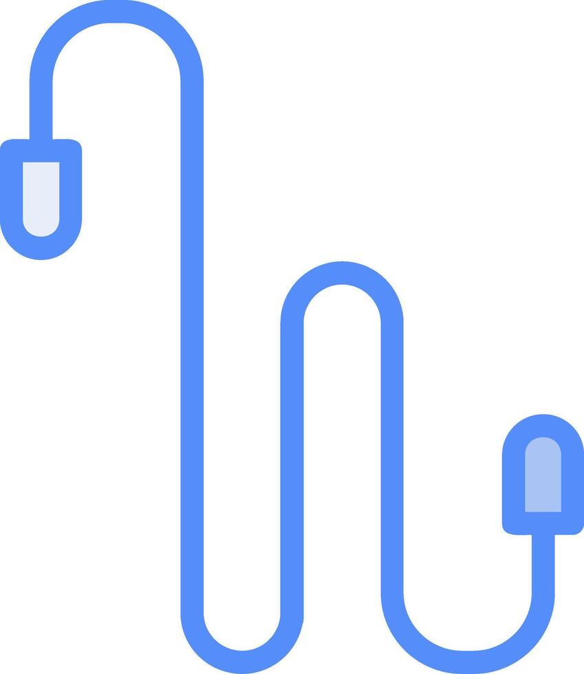 Jump Rope Line Filled Blue Icon vector