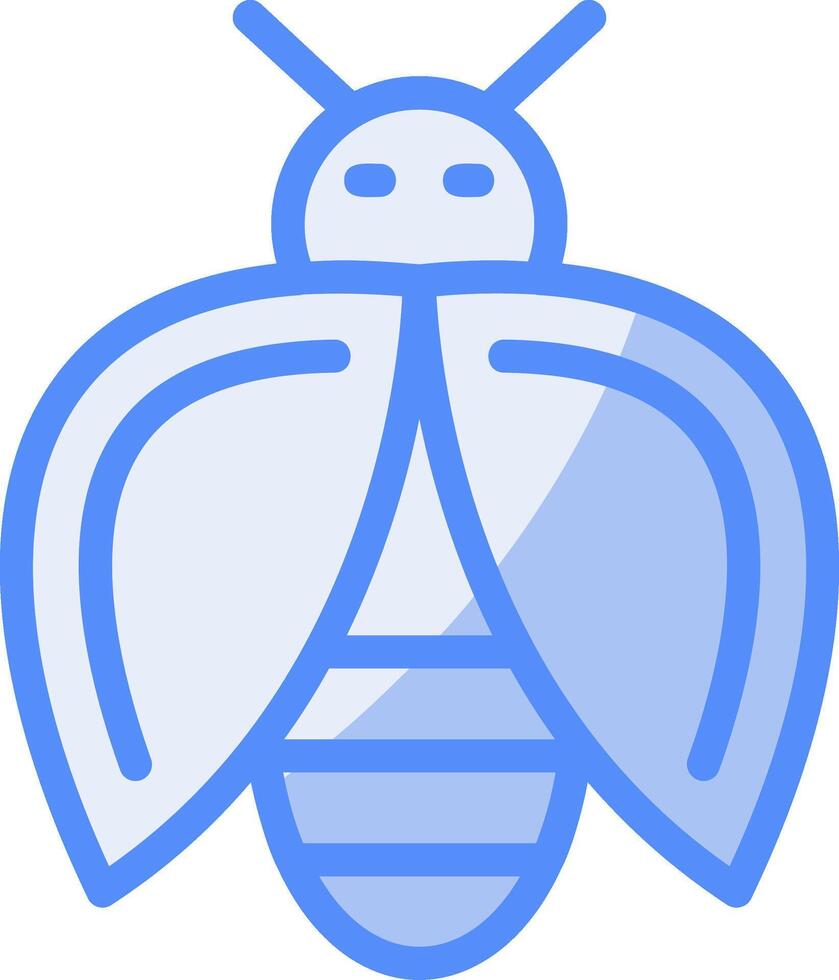 Firefly Line Filled Blue Icon vector