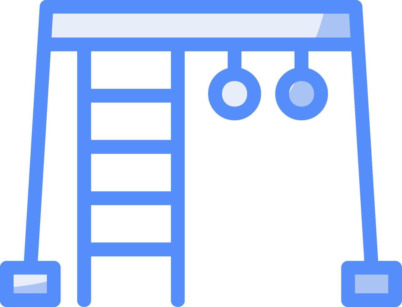 Jungle Gym Line Filled Blue Icon vector