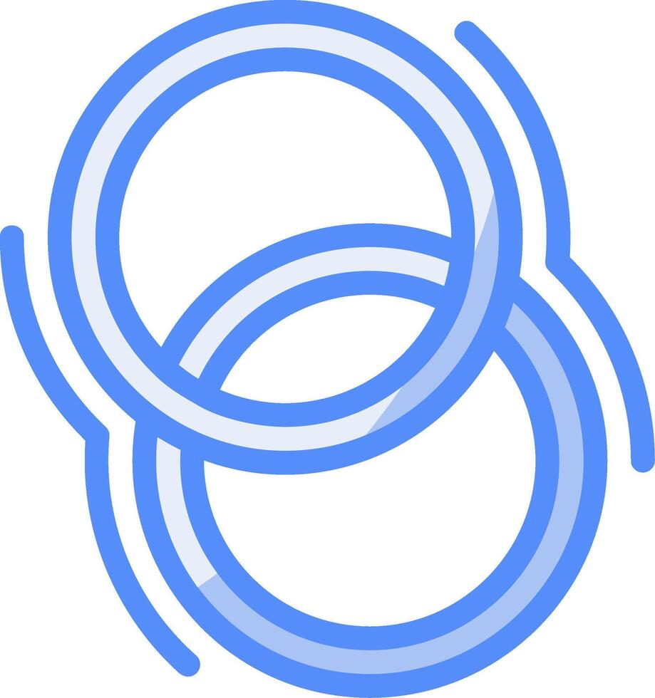 Hula Hoop Line Filled Blue Icon vector