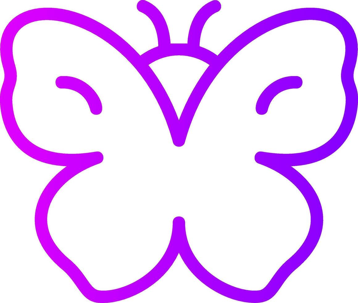 Butterfly Linear Gradient Icon vector