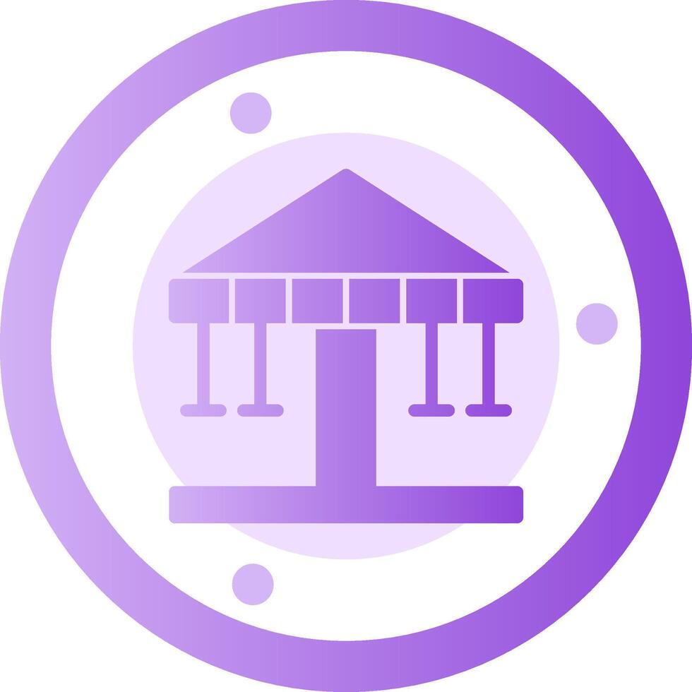 Merry-Go-Round Glyph Gradient Icon vector