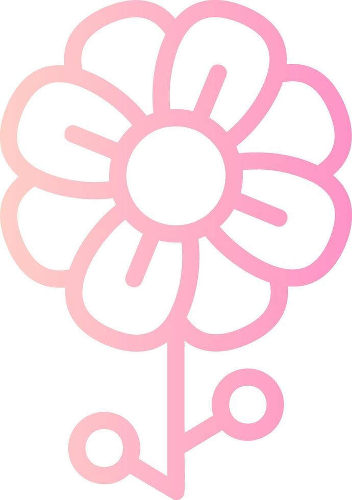 Flower Linear Gradient Icon vector