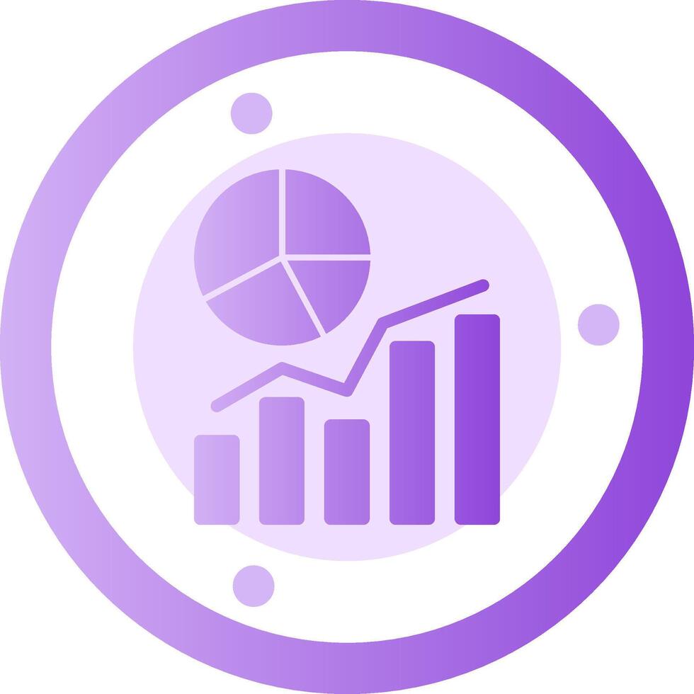 Chart Glyph Gradient Icon vector