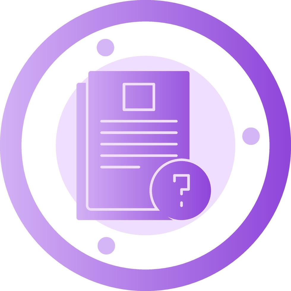 Questionnaire Glyph Gradient Icon vector