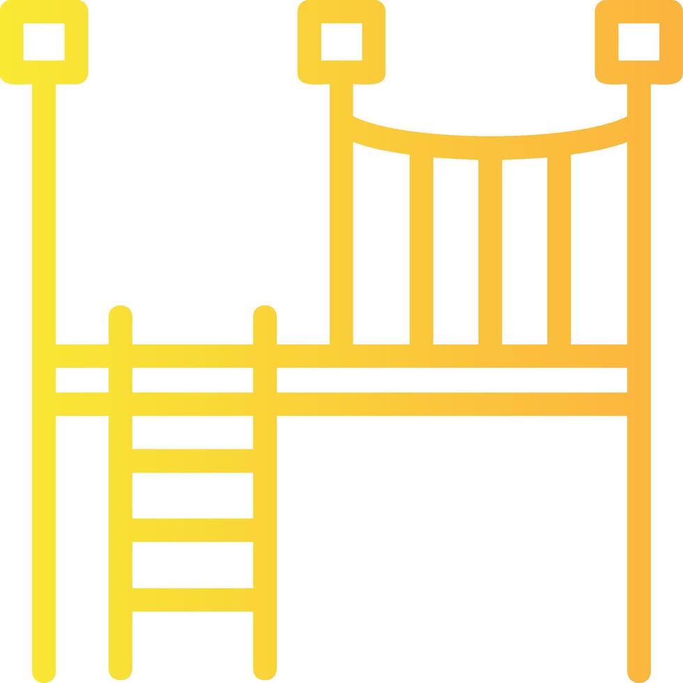 Bridge Linear Gradient Icon vector