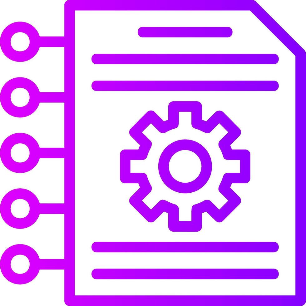 Resource Planning Linear Gradient Icon vector