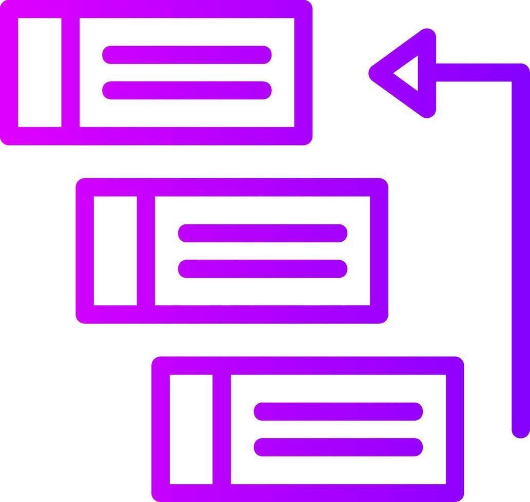 Backlog Linear Gradient Icon vector