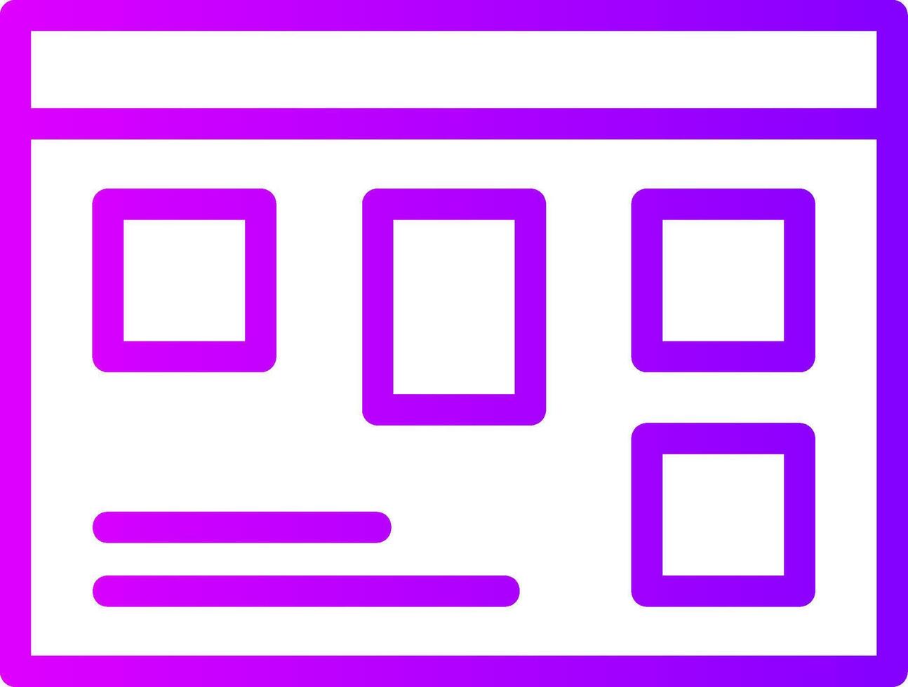 Scrum Board Linear Gradient Icon vector