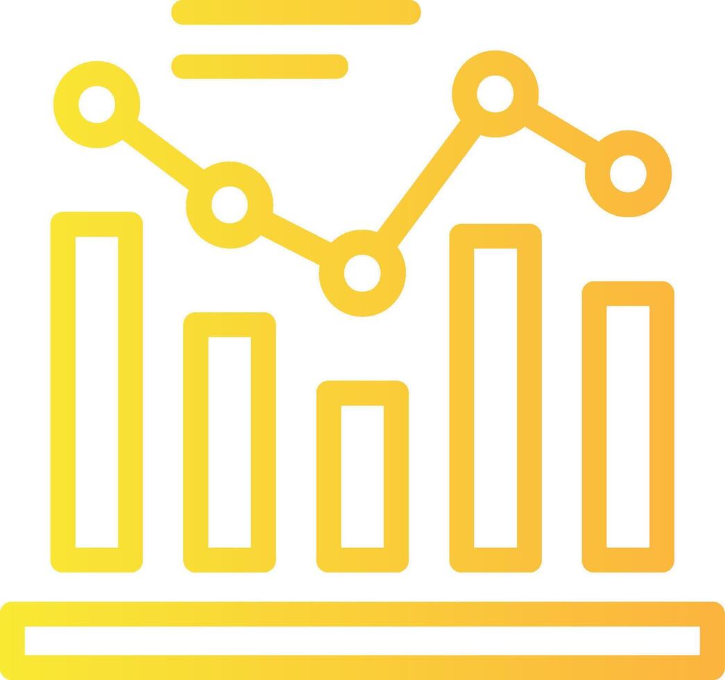 Graph Linear Gradient Icon vector