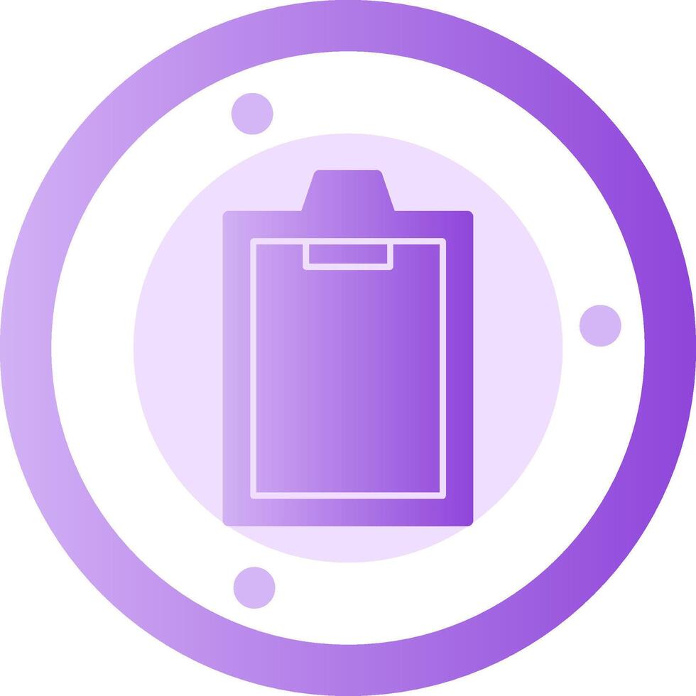 Clipboard Glyph Gradient Icon vector