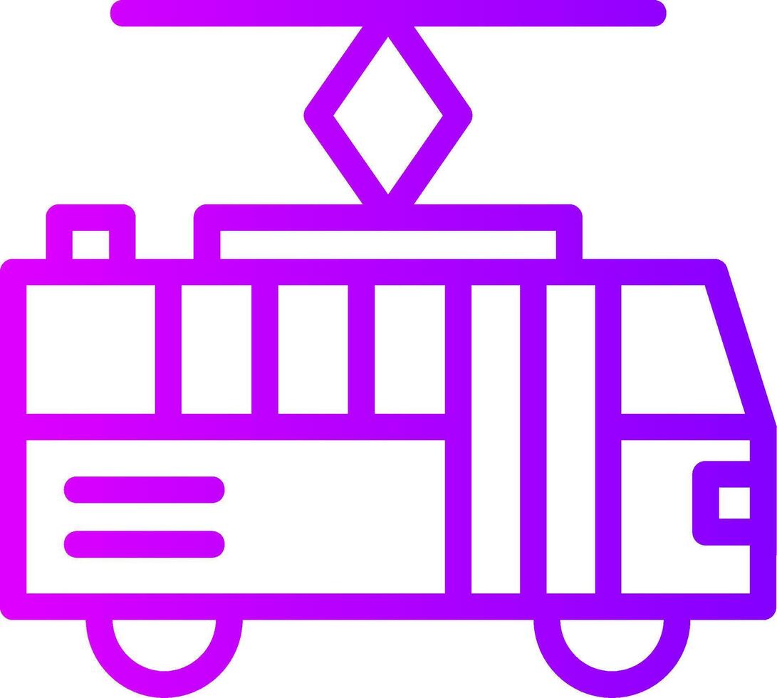 Train Linear Gradient Icon vector