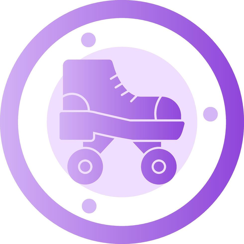 Roller Skate Glyph Gradient Icon vector