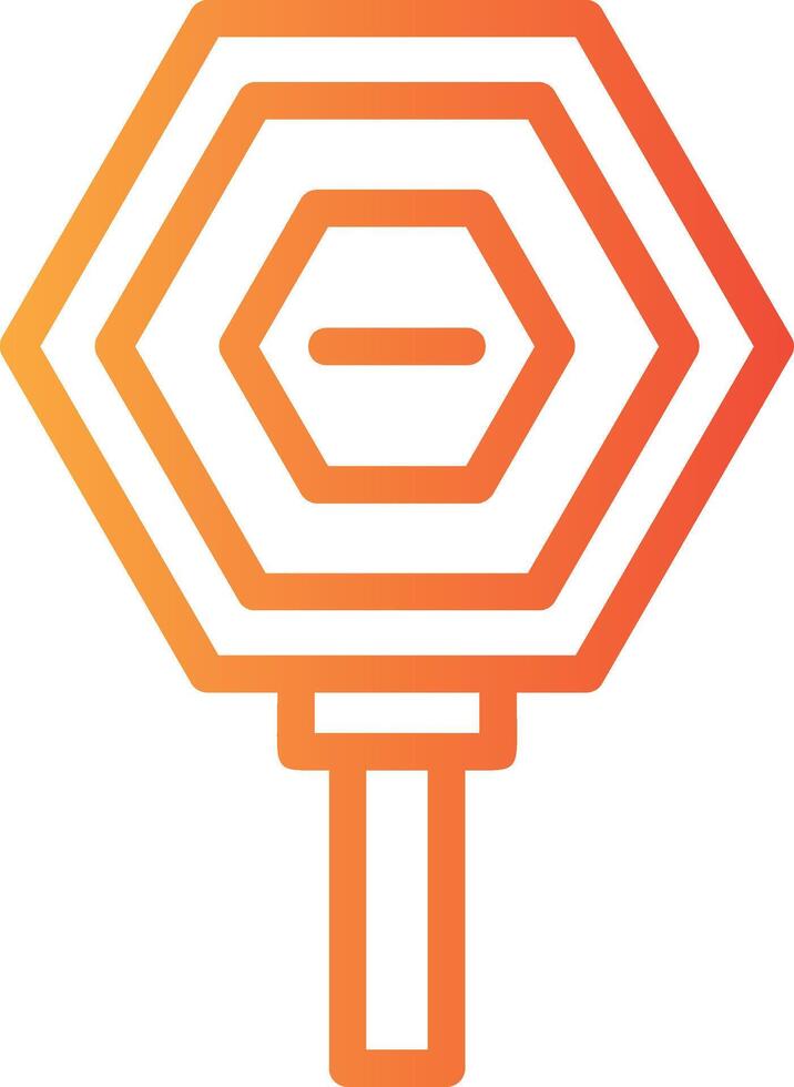 Stop Sign Linear Gradient Icon vector