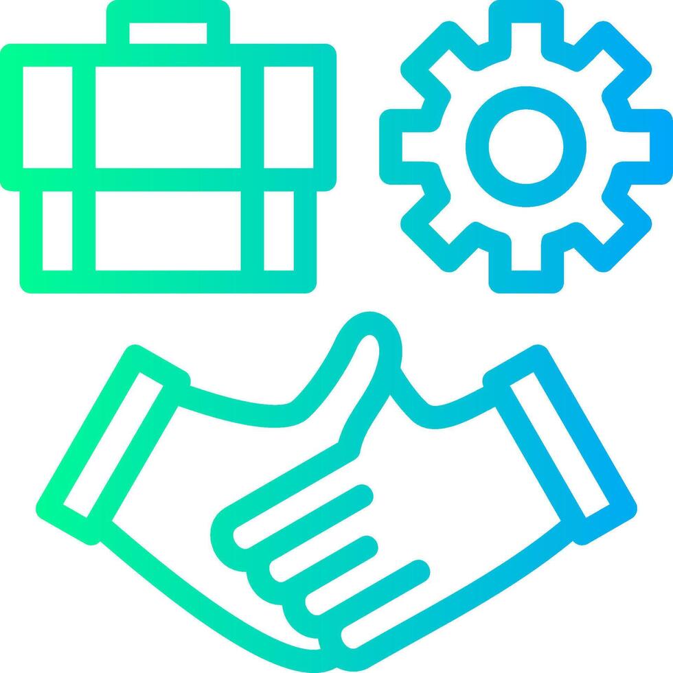 Collaboration Tools Linear Gradient Icon vector