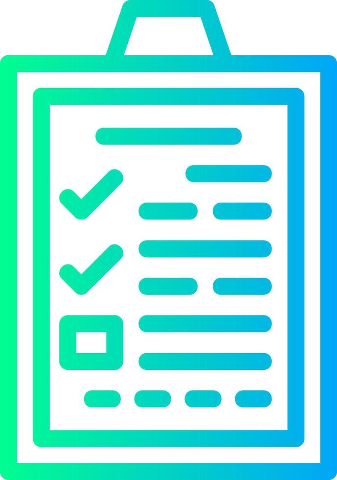 Application Form Linear Gradient Icon vector