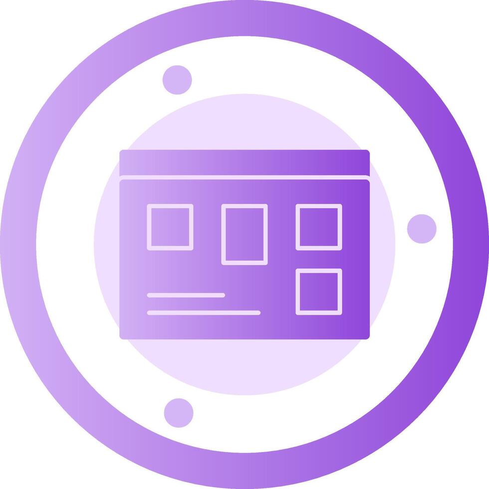 Scrum Board Glyph Gradient Icon vector