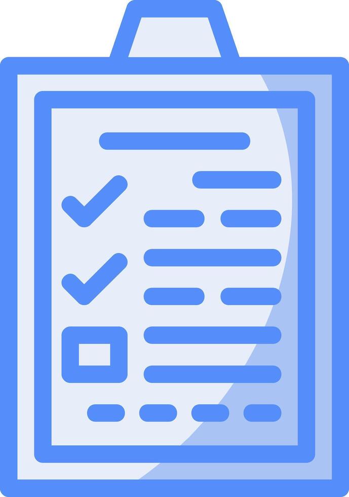 Application Form Line Filled Blue Icon vector