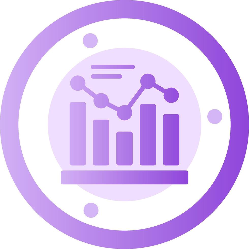 Graph Glyph Gradient Icon vector