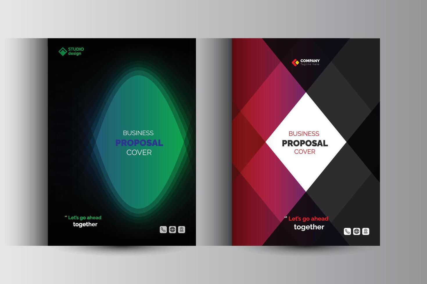 Corporate business Proposal Cover Design Template Concepts vector