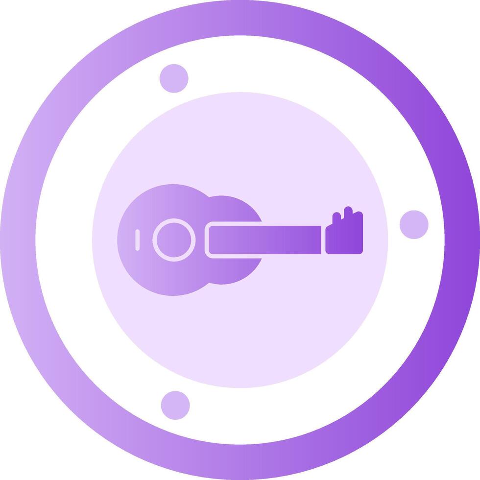 Guitar Glyph Gradient Icon vector