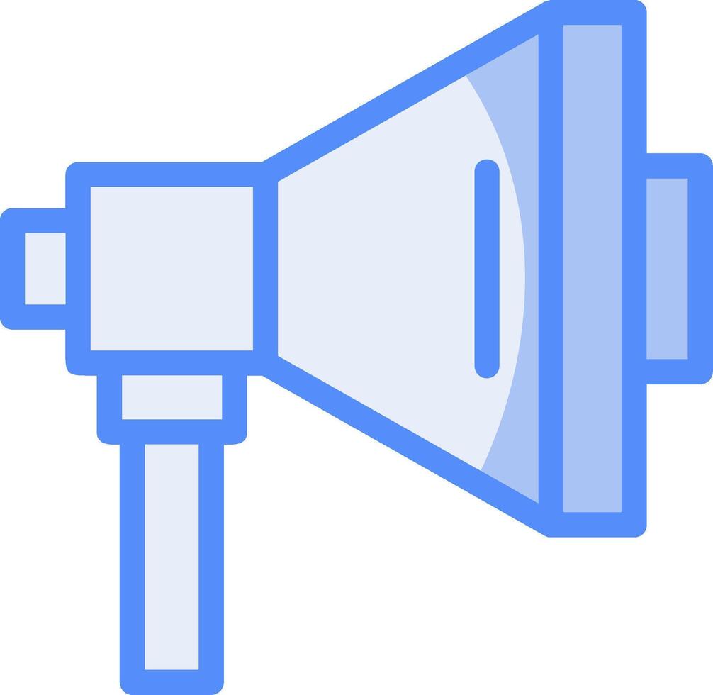 Megaphone Line Filled Blue Icon vector