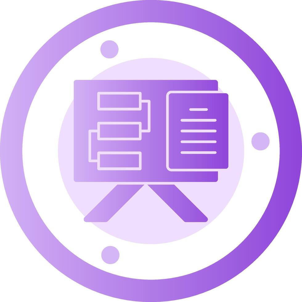 Lessons Learned Glyph Gradient Icon vector