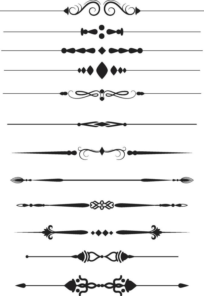 Decorative Lines set design eps file vector
