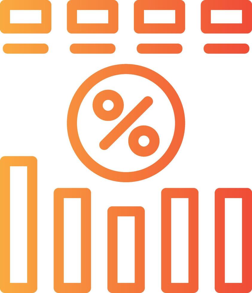 Progress Linear Gradient Icon vector