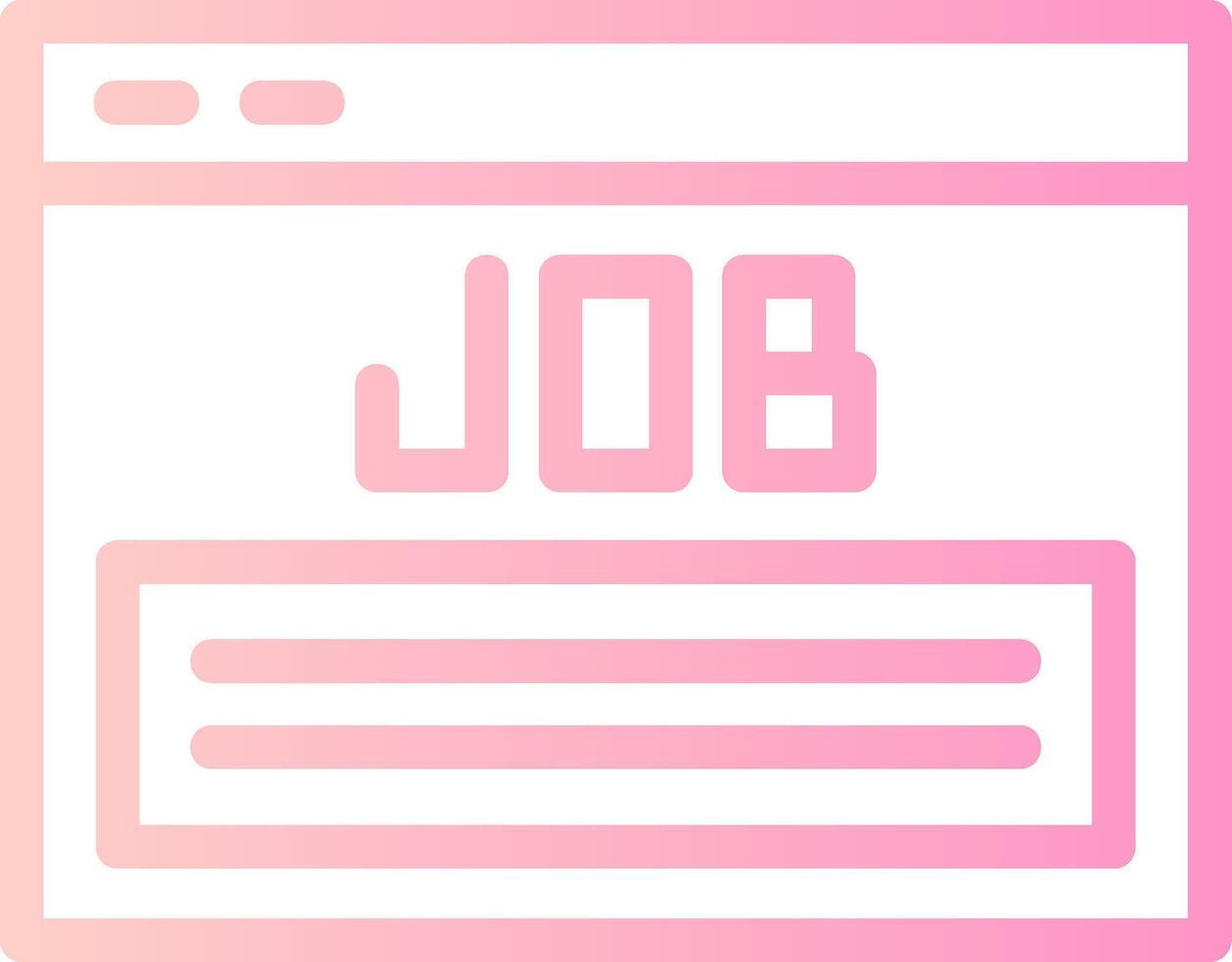 Job Listing Linear Gradient Icon vector
