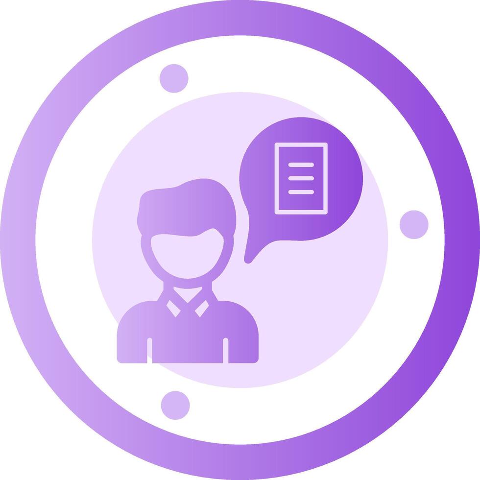 User Story Glyph Gradient Icon vector