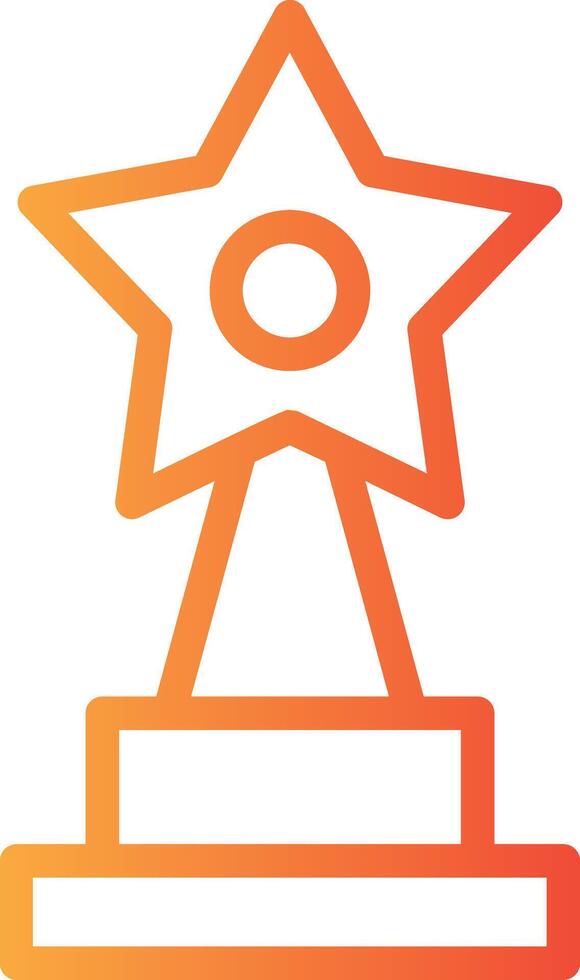 Trophy Linear Gradient Icon vector
