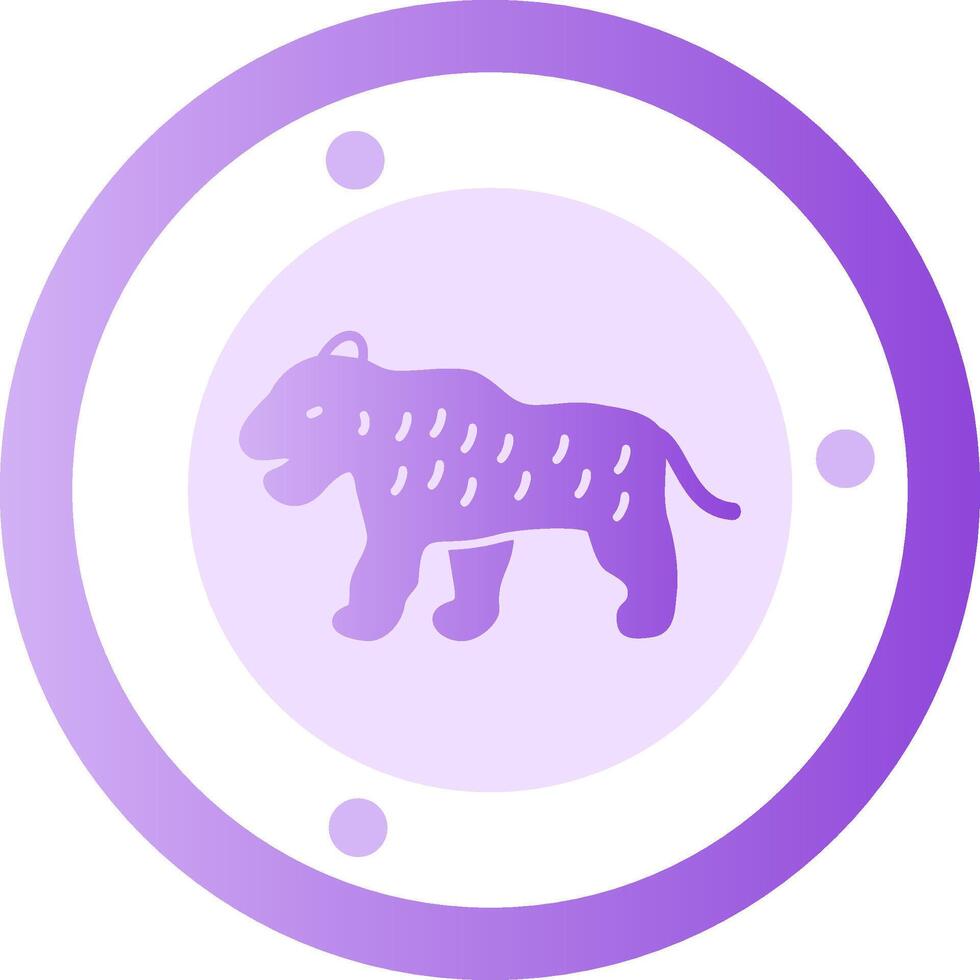 Tiger Glyph Gradient Icon vector