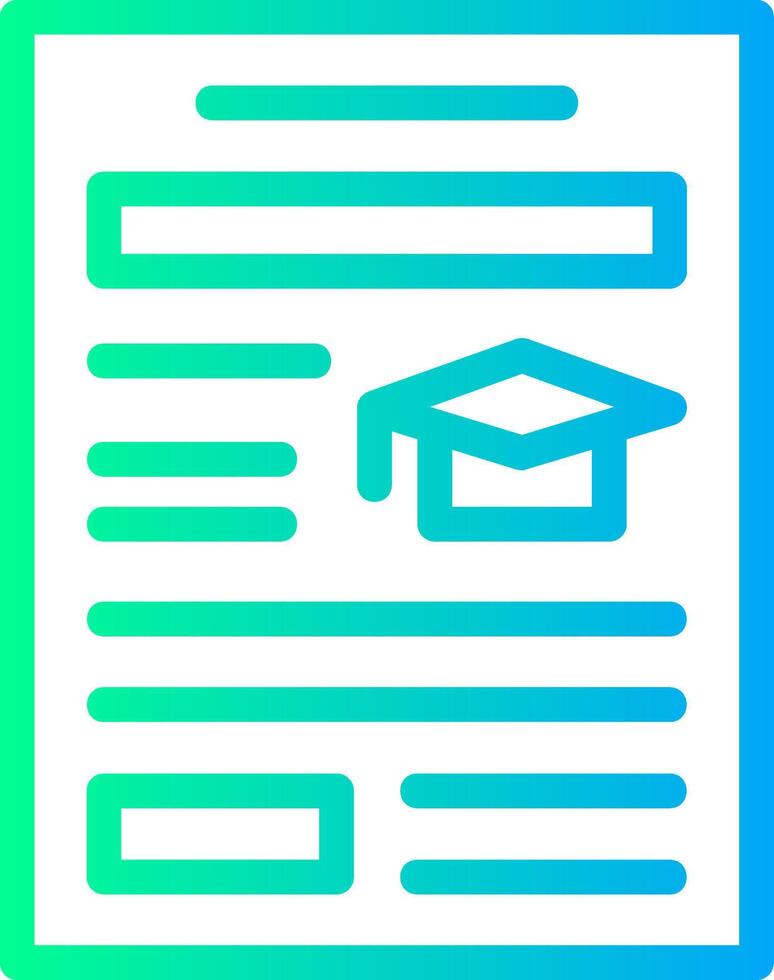 Qualifications Linear Gradient Icon vector