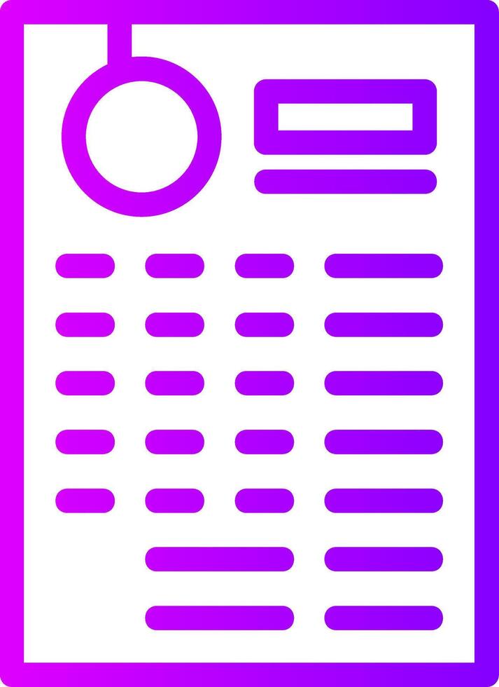 Resume Linear Gradient Icon vector