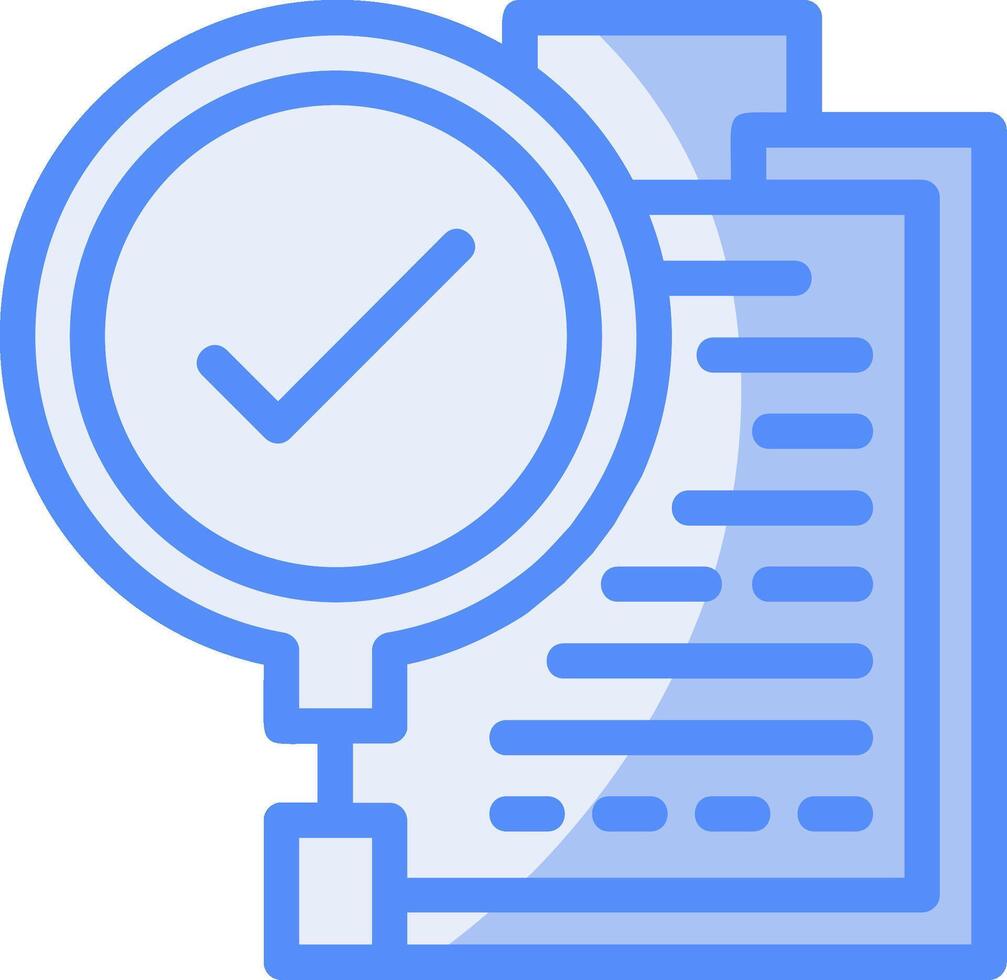 Evaluation Line Filled Blue Icon vector