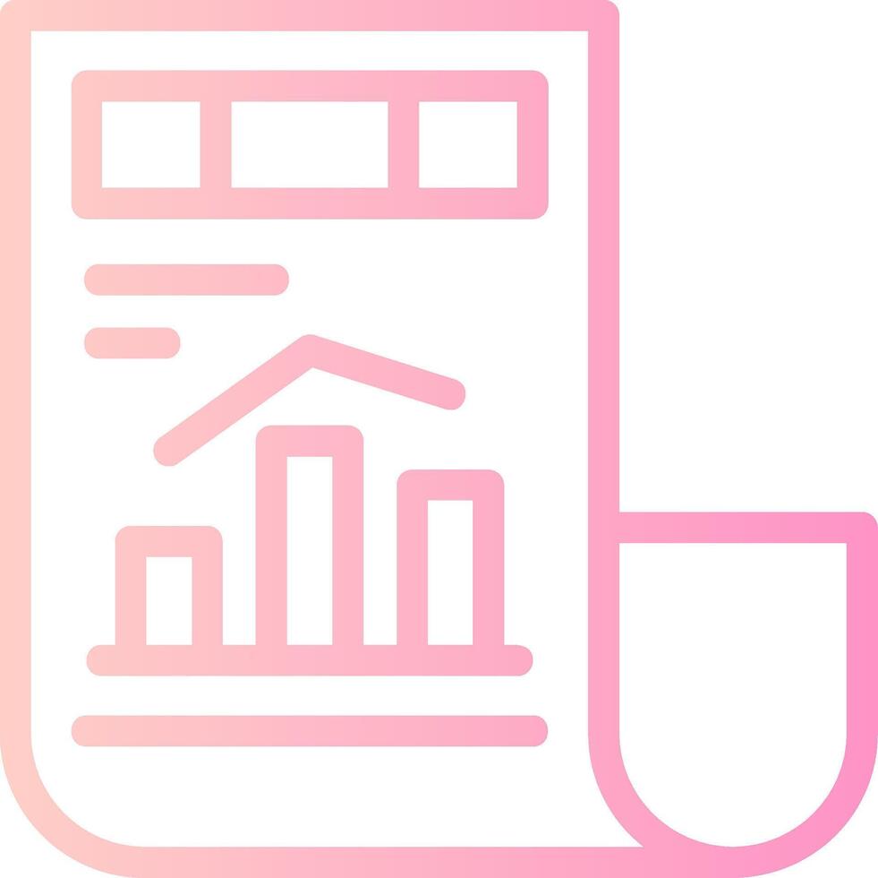 Assessment Linear Gradient Icon vector